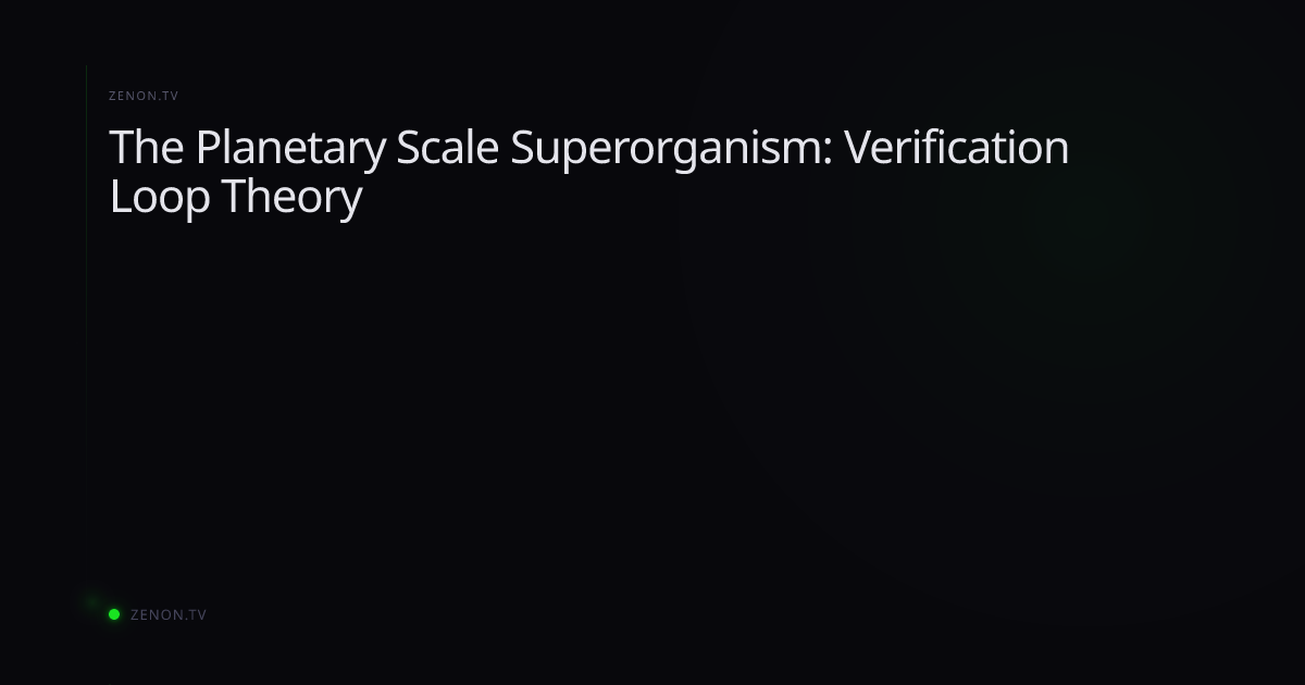 The Planetary Scale Superorganism: Verification Loop Theory